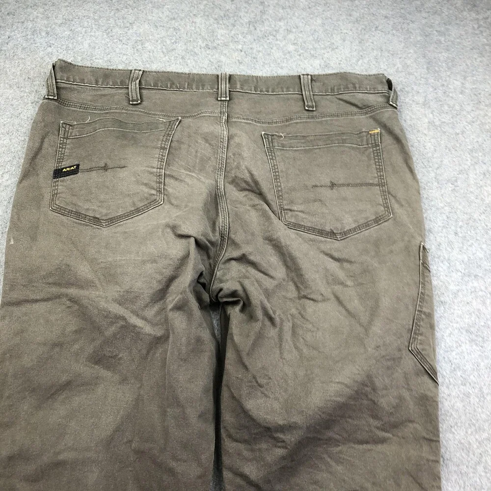 Ariat Rebar Pants Mens 40x32 Brown Canvas Carpenter Relaxed Straight Workwear M4